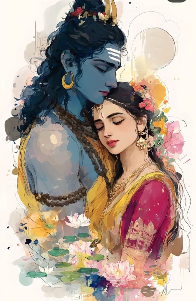 Lord shiva and goddess Shakti Mobile wallpaper