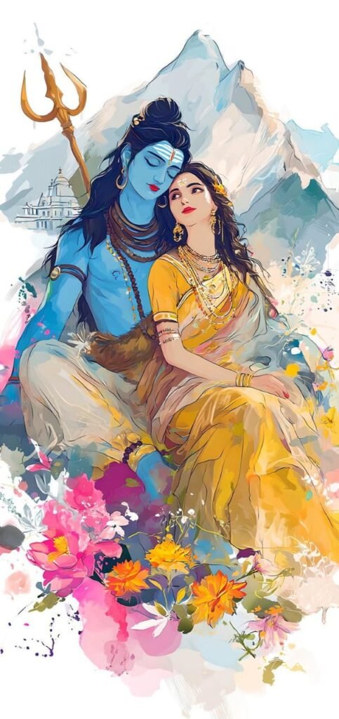 Lord shiva and goddess Shakti Mobile wallpaper
