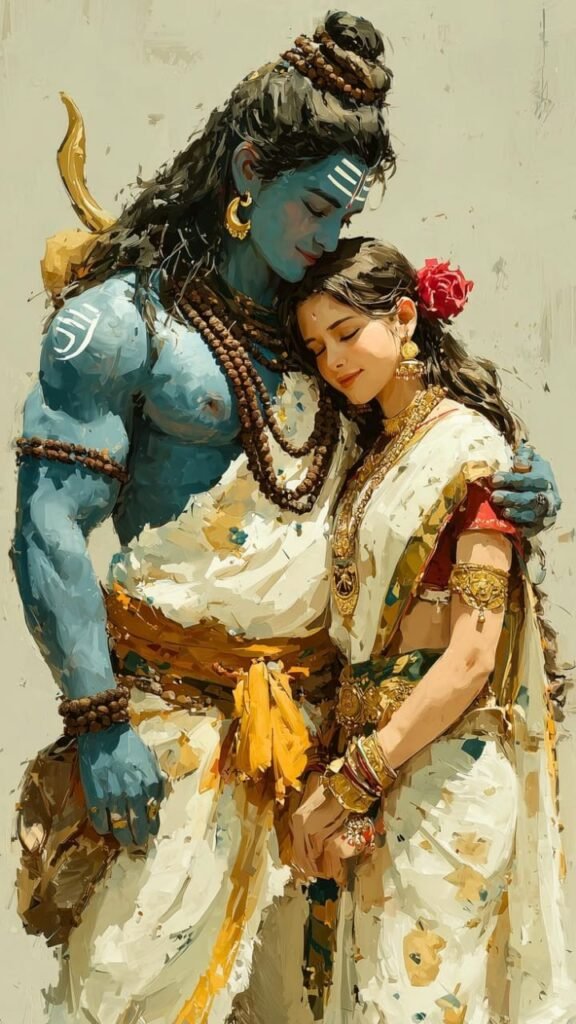Lord shiva and goddess Shakti Mobile wallpaper