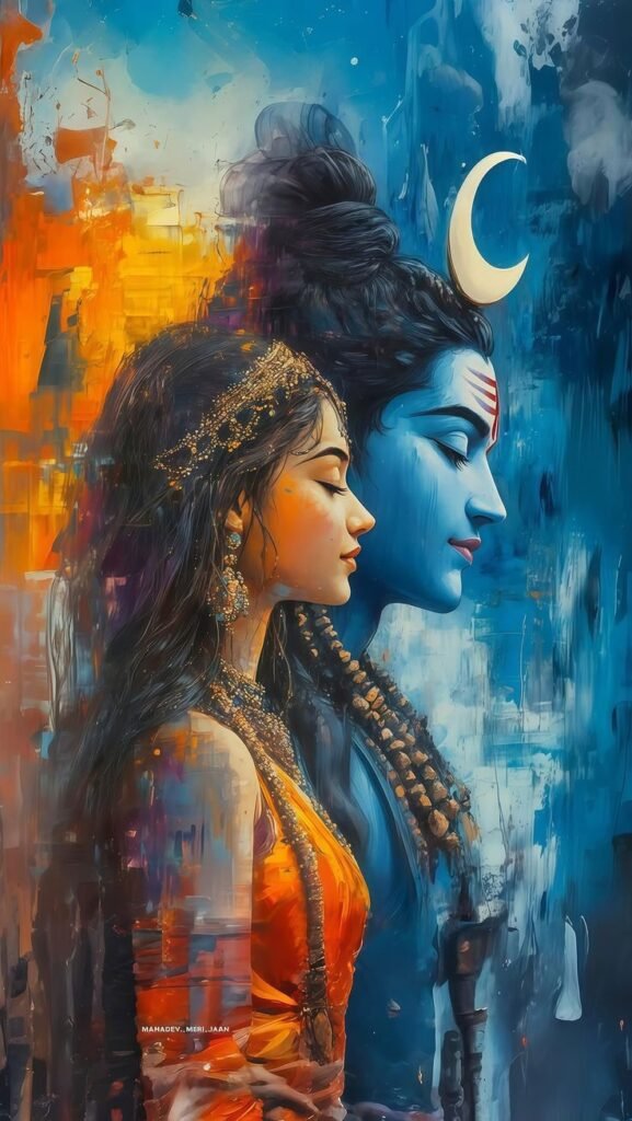 Lord shiva and goddess Shakti Mobile wallpaper